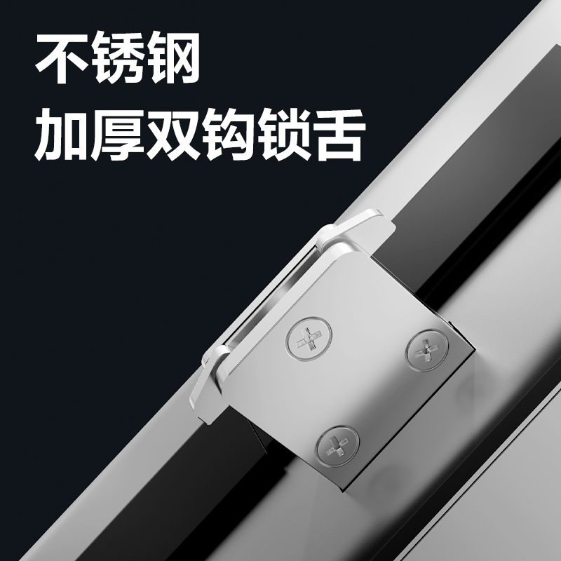 得力AC216無框玻璃門人臉指紋鎖(無地插款)(銀)(臺)