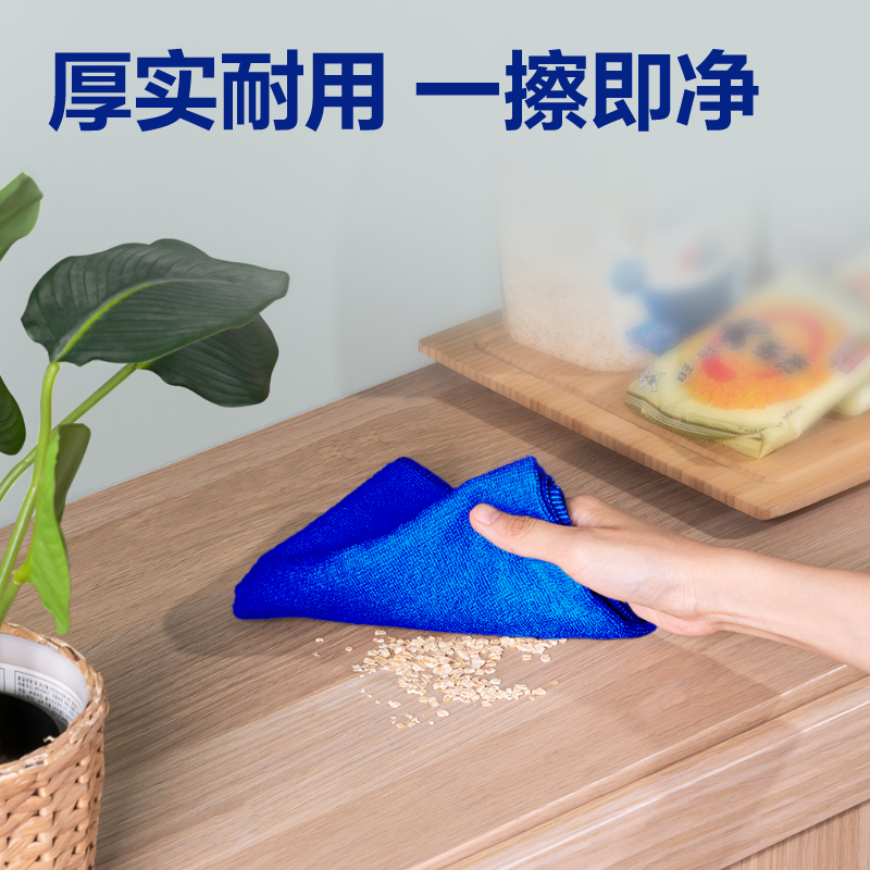 得力得心LQ260超細纖維抹布30cm*60cm(藍)(10條/包）